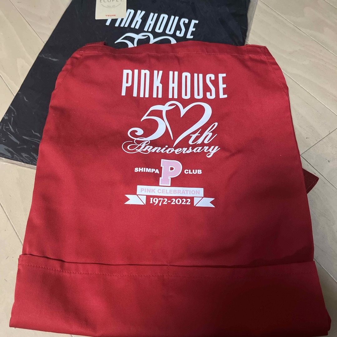 PINK HOUSE(ピンクハウス)のピンクハウスロング丈エプロン赤🟥黒２枚セット レディースのファッション小物(その他)の商品写真