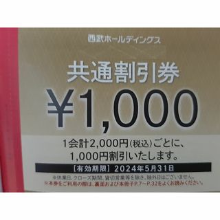 西武ホールディング  株主優待共通割引券  3000円分(その他)