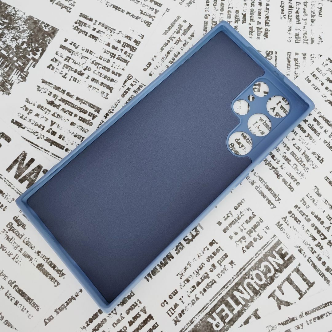 Galaxy S22 Ultra シリコンケース (3) アッシュブルー スマホ/家電/カメラのスマホアクセサリー(Androidケース)の商品写真