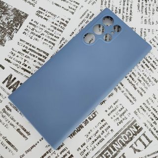 Galaxy S22 Ultra シリコンケース (3) アッシュブルー(Androidケース)