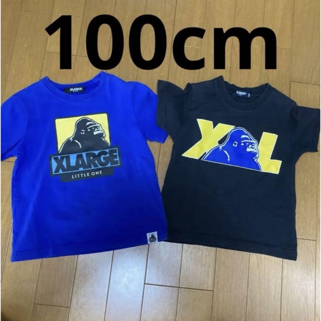 XLARGE KIDS(エクストララージキッズ)の100cm エクストララージ 男の子 半袖Tシャツ 2枚セット まとめ売り キッズ/ベビー/マタニティのキッズ服男の子用(90cm~)(Tシャツ/カットソー)の商品写真