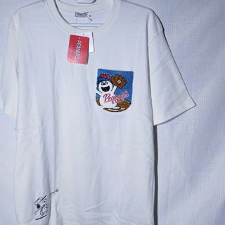 ピーナッツ(PEANUTS)の新品 Tシャツ XL オラフ ピ―ナッツ サガラ 刺繍 ポケT 半袖 カットソー(Tシャツ/カットソー(半袖/袖なし))