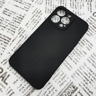 iPhone 13Pro MagSafeシリコンケース (15) ブラック(iPhoneケース)