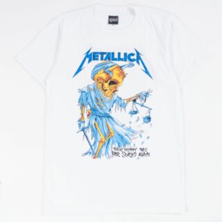 新品 メタリカ ロック Tシャツ agt-0273/S～XL　ホワイト(Tシャツ/カットソー(半袖/袖なし))