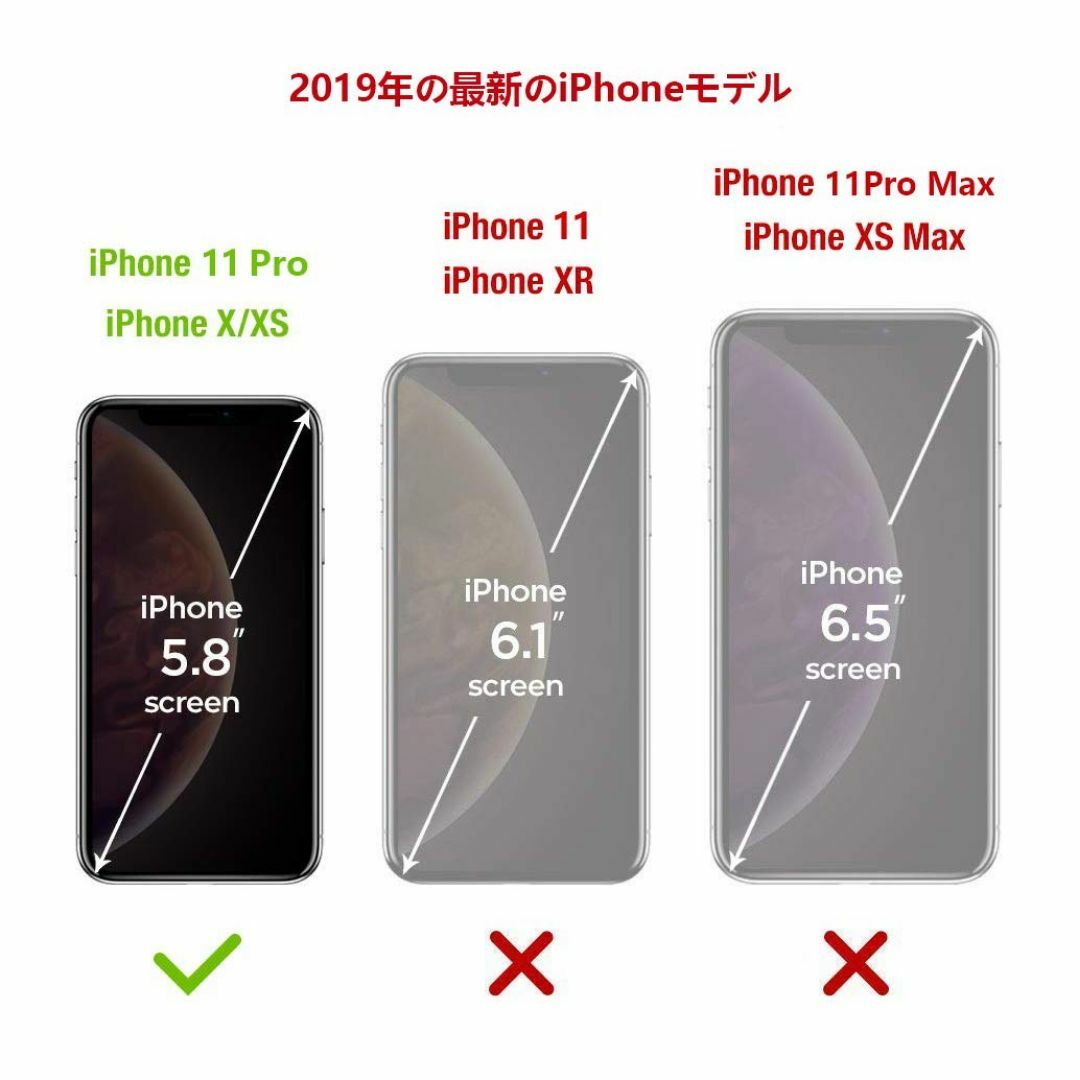 【人気商品】【2枚セット】iPhone11 Pro/iPhone XS ガラスフ スマホ/家電/カメラのスマホアクセサリー(その他)の商品写真