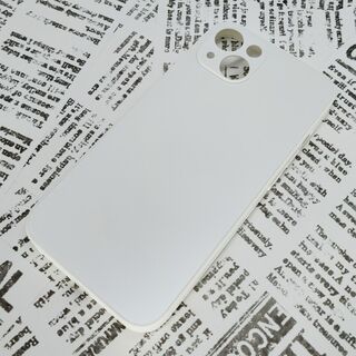 iPhone 13 ガラス背面シリコンケース (24)ホワイト(iPhoneケース)