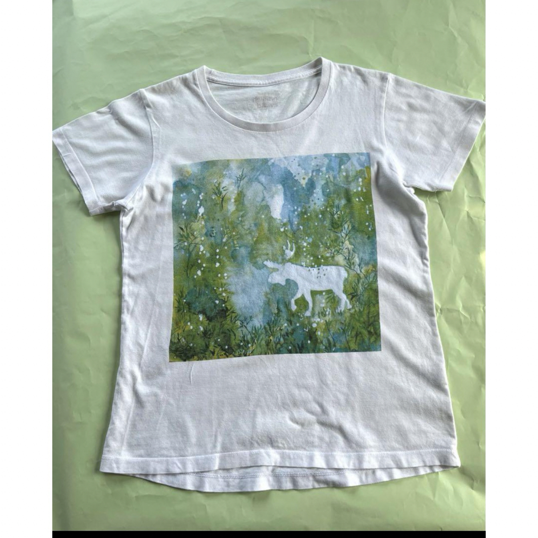 Design Tshirts Store graniph(グラニフ)のグラニフ   白いトナカイ　Tシャツ トップス　SS メンズのトップス(Tシャツ/カットソー(半袖/袖なし))の商品写真