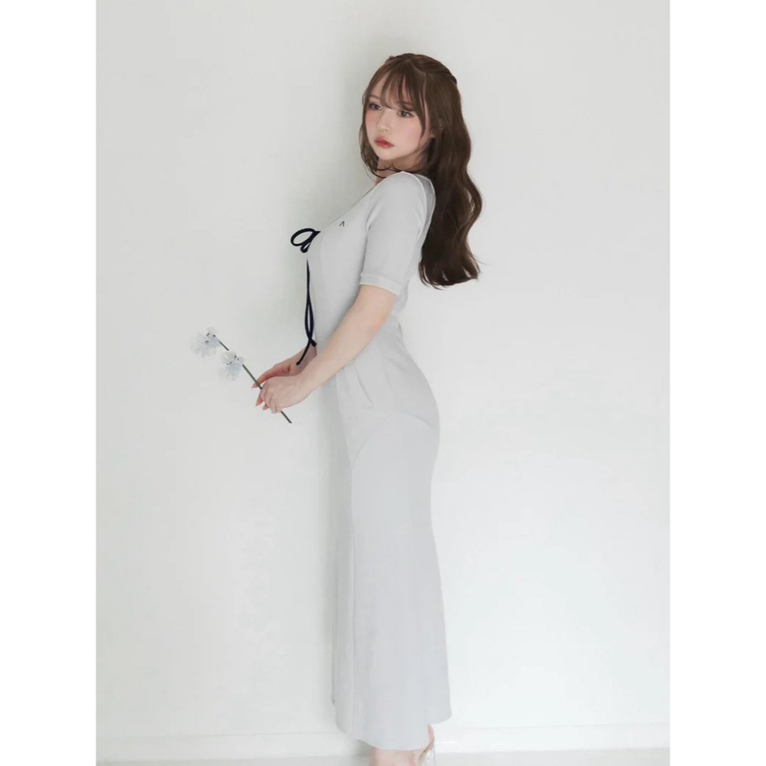 ANDMARY Flora body dress Ice blue レディースのワンピース(ロングワンピース/マキシワンピース)の商品写真