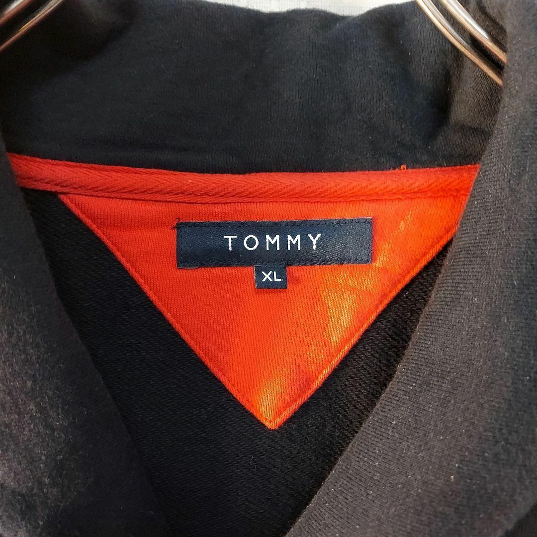 TOMMY HILFIGER(トミーヒルフィガー)のTOMMYHILFIGER　訳あり　ジャケット　ロゴ　ワッペン　XL　古着 メンズのジャケット/アウター(テーラードジャケット)の商品写真