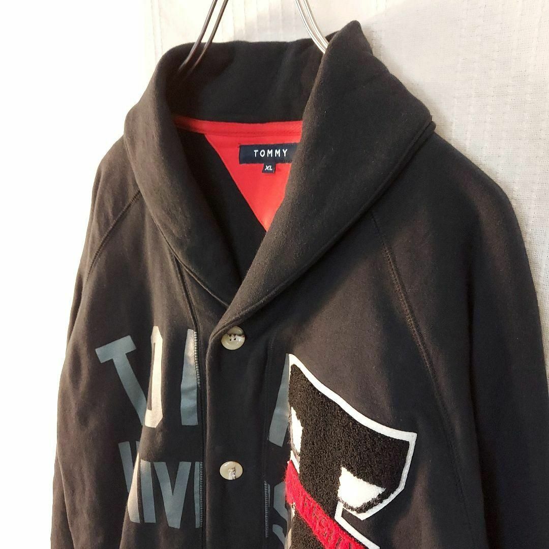 TOMMY HILFIGER(トミーヒルフィガー)のTOMMYHILFIGER　訳あり　ジャケット　ロゴ　ワッペン　XL　古着 メンズのジャケット/アウター(テーラードジャケット)の商品写真