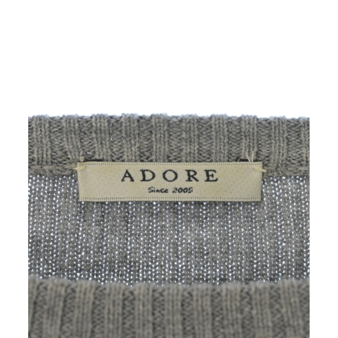 ADORE(アドーア)のADORE アドーア ニット・セーター 38(M位) グレー 【古着】【中古】 レディースのトップス(ニット/セーター)の商品写真