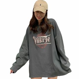 [ドアーズ] ロングtシャツ 長袖 レディース ロンt アメカジ プリント ドロ(その他)