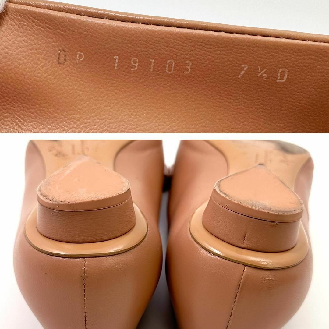 Salvatore Ferragamo(サルヴァトーレフェラガモ)のフェラガモ VIVA パンプス ローヒール ヴァラリボン くすみピンク 7.5 レディースの靴/シューズ(ハイヒール/パンプス)の商品写真