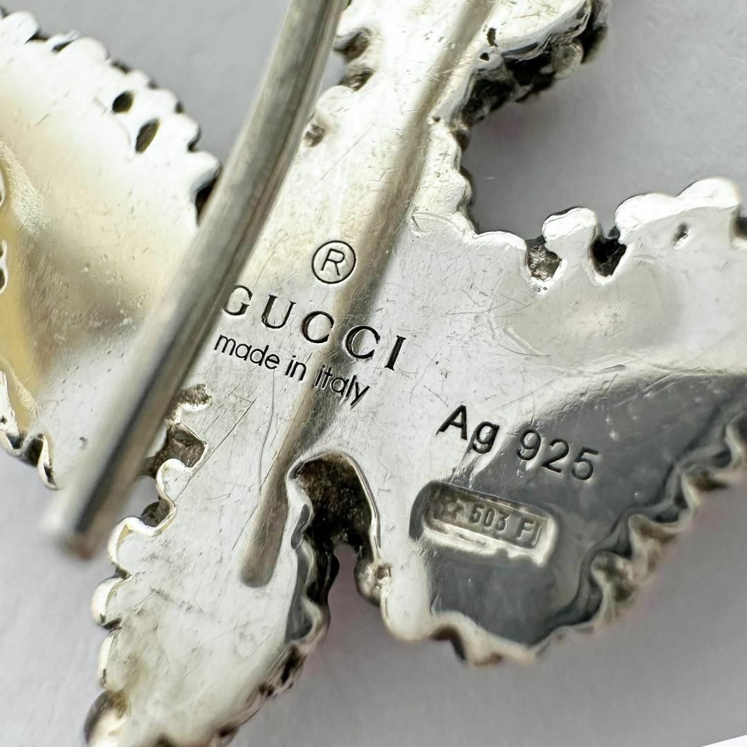 Gucci(グッチ)のグッチ ピアス 両耳セット インターロッキング パール 鳥 シルバー925 純銀 レディースのアクセサリー(ピアス)の商品写真