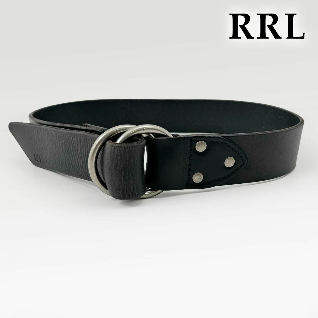 RRL(ダブルアールエル)のUSA製◎ RRL ダブルRL ベルト リングベルト メンズ ラルフローレン 黒 メンズのファッション小物(ベルト)の商品写真