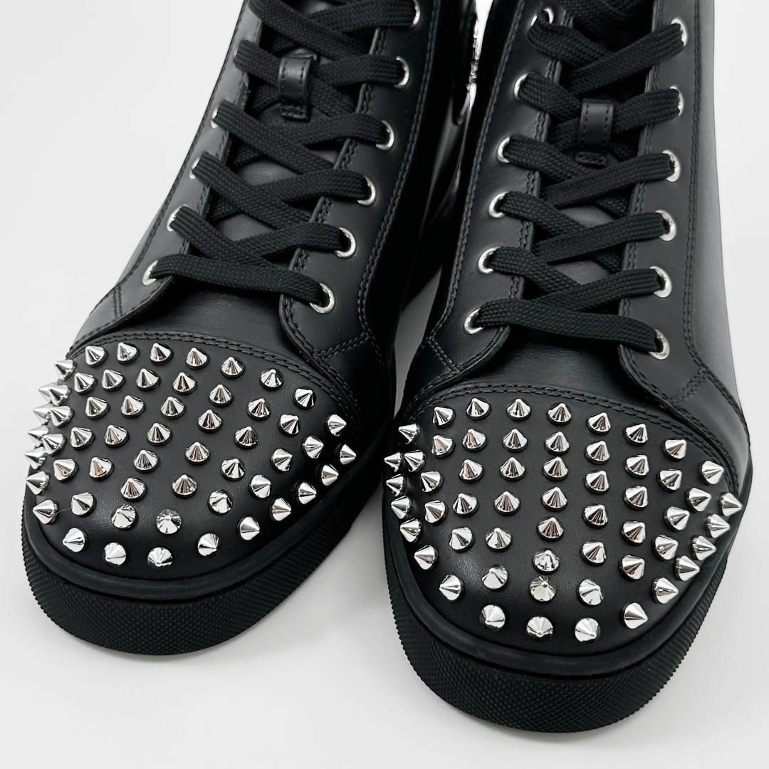 Christian Louboutin(クリスチャンルブタン)の未使用☆ルブタン ハイカット スニーカー スパイク スタッズ 黒 ブラック 43 メンズの靴/シューズ(スニーカー)の商品写真