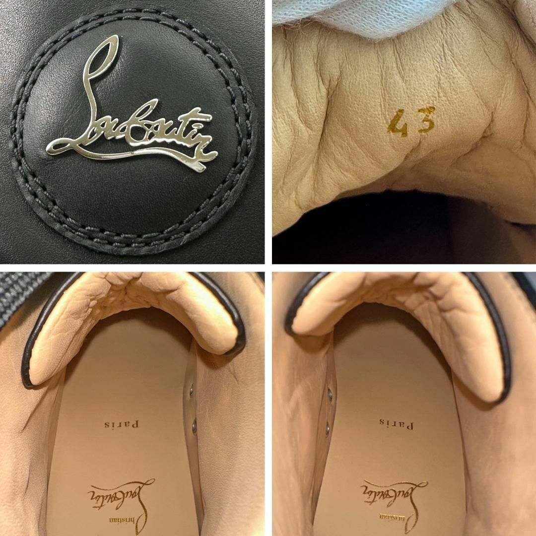 Christian Louboutin(クリスチャンルブタン)の未使用☆ルブタン ハイカット スニーカー スパイク スタッズ 黒 ブラック 43 メンズの靴/シューズ(スニーカー)の商品写真