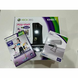 エックスボックス360(Xbox360)のXbox360 KINECT バリューパック　使用時間少ない上物　おまけ付(家庭用ゲーム機本体)