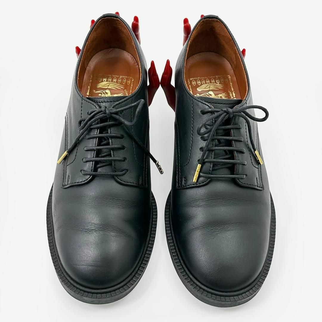 美品☆ハザマ 惹きずり込まれる運命のドレスシューズ 革靴 手 ブラック 黒 赤 レディースの靴/シューズ(ローファー/革靴)の商品写真