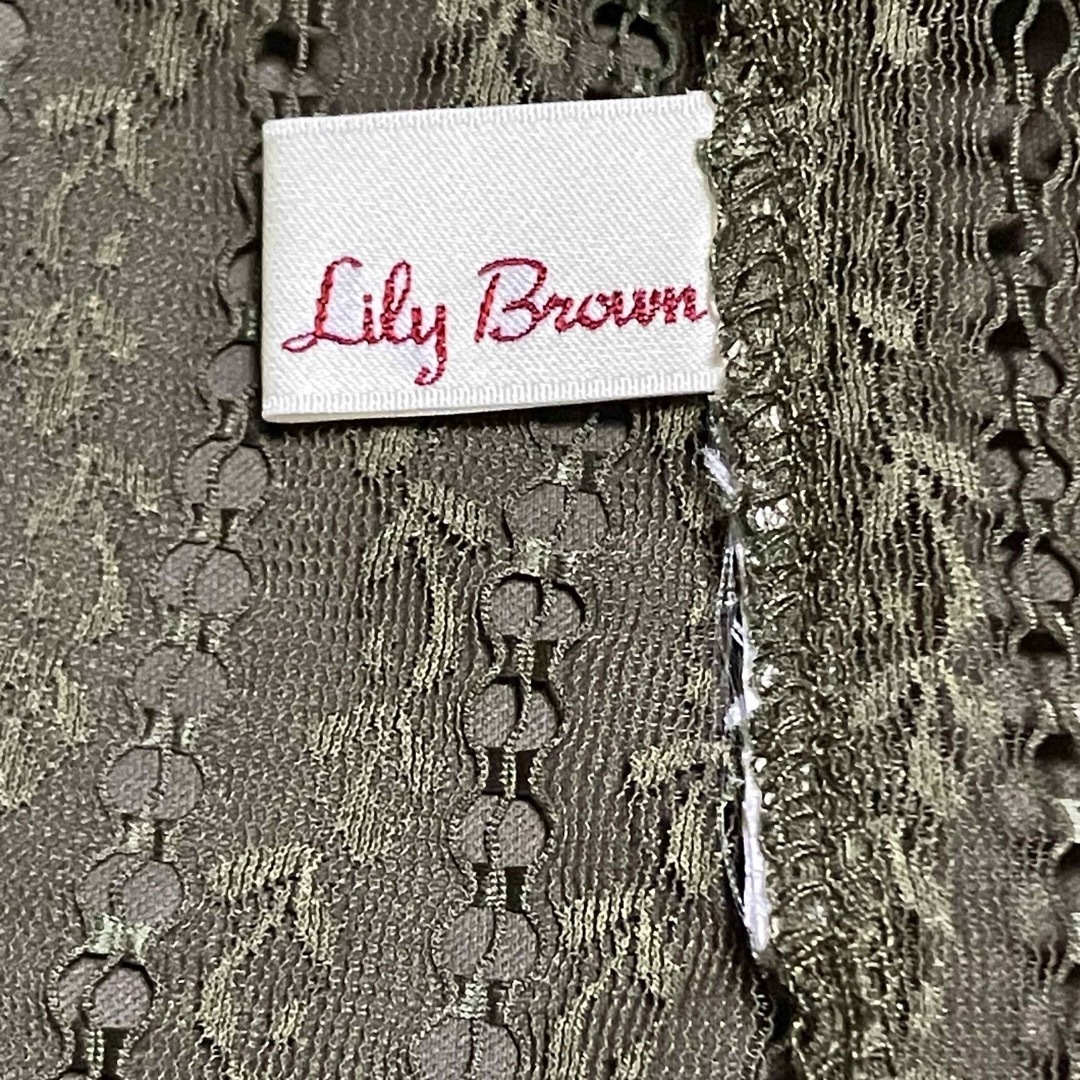 Lily Brown(リリーブラウン)のLily Brown (リリーブラウン) 袖口ベロアレーストップ レディースのトップス(シャツ/ブラウス(長袖/七分))の商品写真