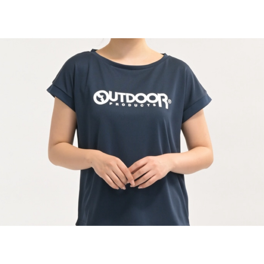 OUTDOOR PRODUCTS(アウトドアプロダクツ)の新品☆OUTDOOR メッシュ素材 フレンチスリーブス 黒Tシャツ（3Lサイズ） レディースのトップス(Tシャツ(半袖/袖なし))の商品写真