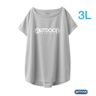 OUTDOOR PRODUCTS - 新品☆OUTDOOR メッシュ フレンチスリーブス グレーTシャツ（3Lサイズ）