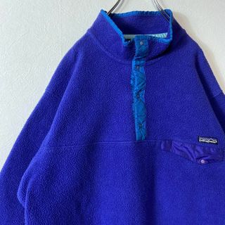 【定番ブルー◎、92年製】Patagonia シンチラT古着フリースアウターL