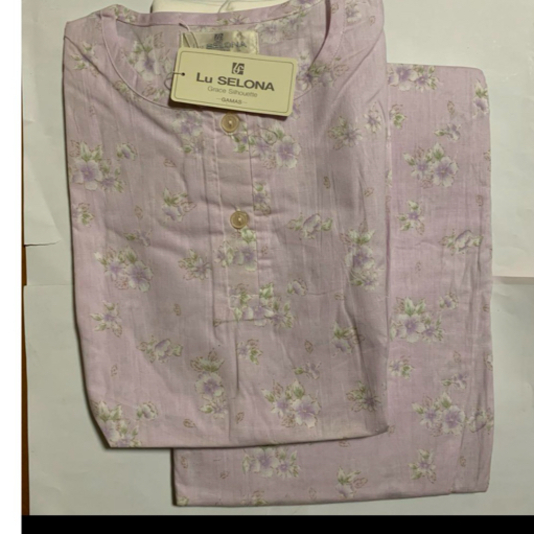 レディース　パジャマ　Ｌ　半袖　綿100% 日本製 レディースのルームウェア/パジャマ(パジャマ)の商品写真