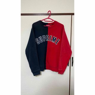 シュプリーム(Supreme)のsupreme シュプリーム　トレーナー　ネイビー　レッド　2色　ハーフ(スウェット)