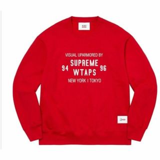 シュプリーム(Supreme)の新品未開封【赤・S】Supreme WTAPS Crewneck(スウェット)