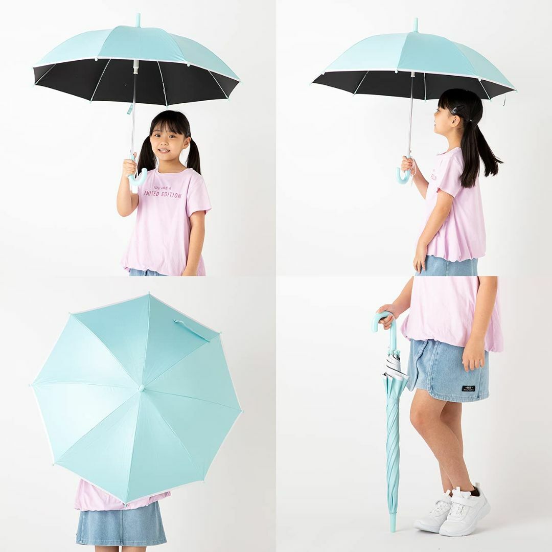 【色: ブルー】日傘 子供用 遮光 UVカット 100% 晴雨兼用 傘 子供 Ｕ キッズ/ベビー/マタニティのベビー服(~85cm)(その他)の商品写真