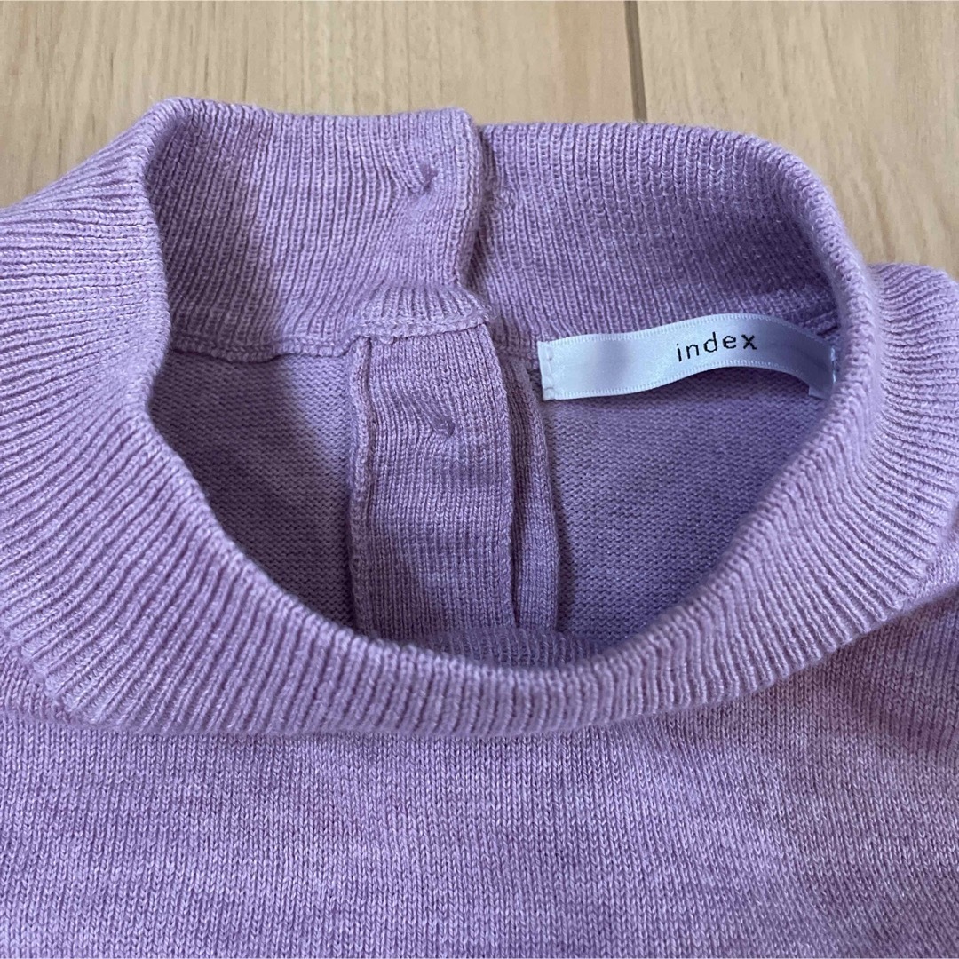 INDEX(インデックス)のindex   ニット　セーター　ピンクパープル　ボリューム袖　Sサイズ　春色 レディースのトップス(ニット/セーター)の商品写真