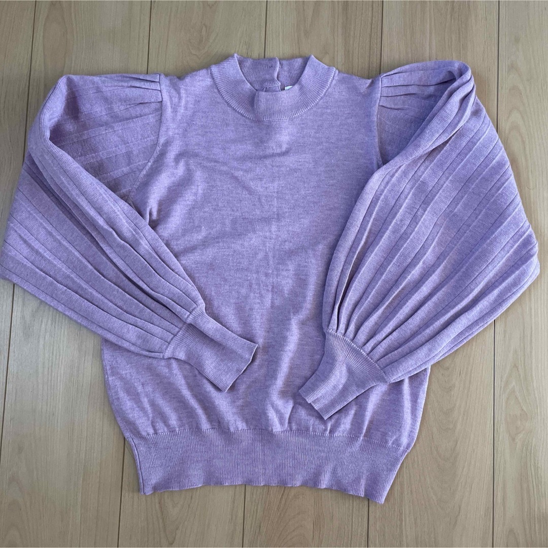 INDEX(インデックス)のindex   ニット　セーター　ピンクパープル　ボリューム袖　Sサイズ　春色 レディースのトップス(ニット/セーター)の商品写真