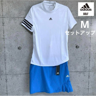 アディダス(adidas)のアディダスゴルフ【M】セットアップ 半袖シャツ＆スカート adidas(ウエア)
