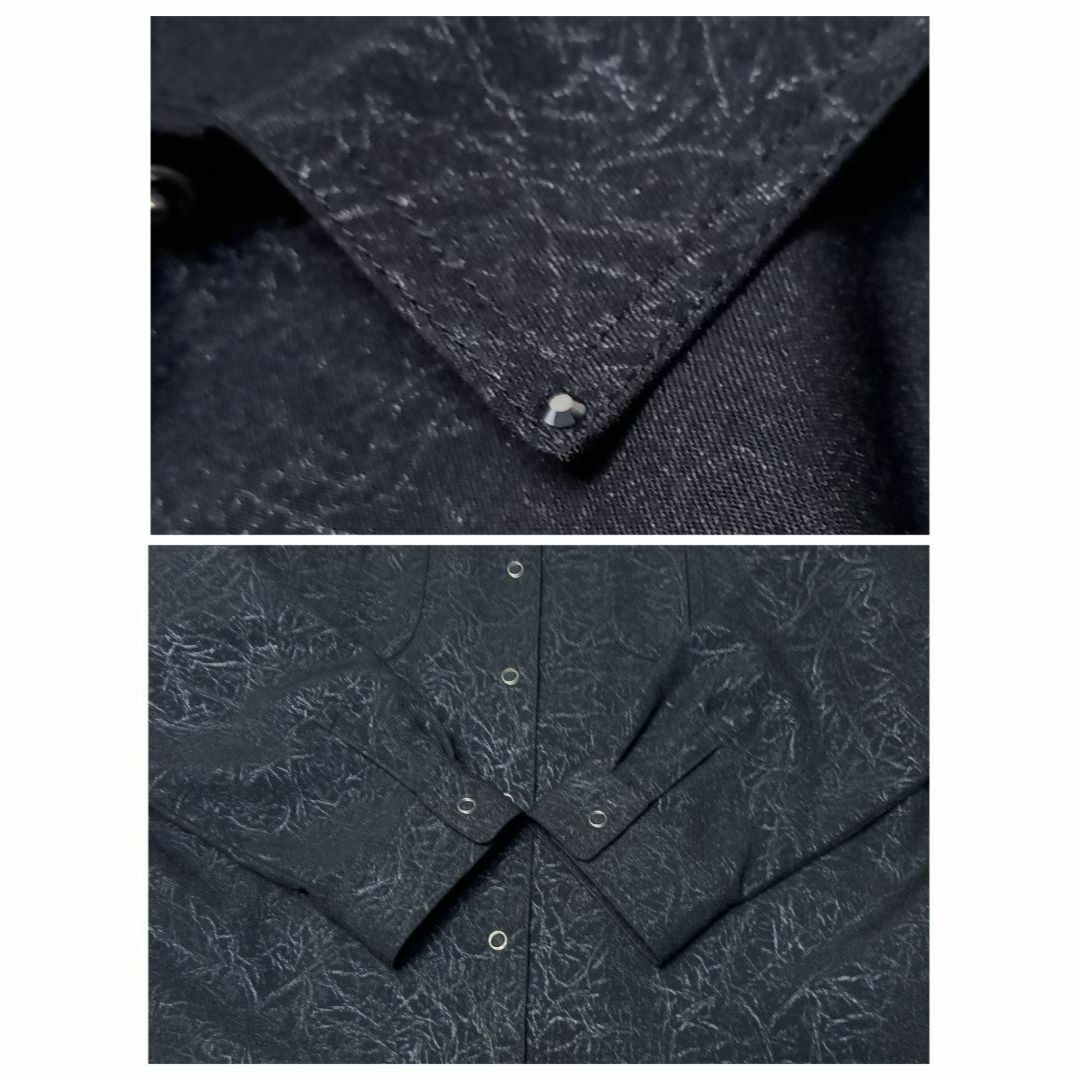 leilian(レリアン)の＜大きいサイズ＞レリアン　13号　シャツジャケット　ラインストーン　ブラック レディースのジャケット/アウター(その他)の商品写真