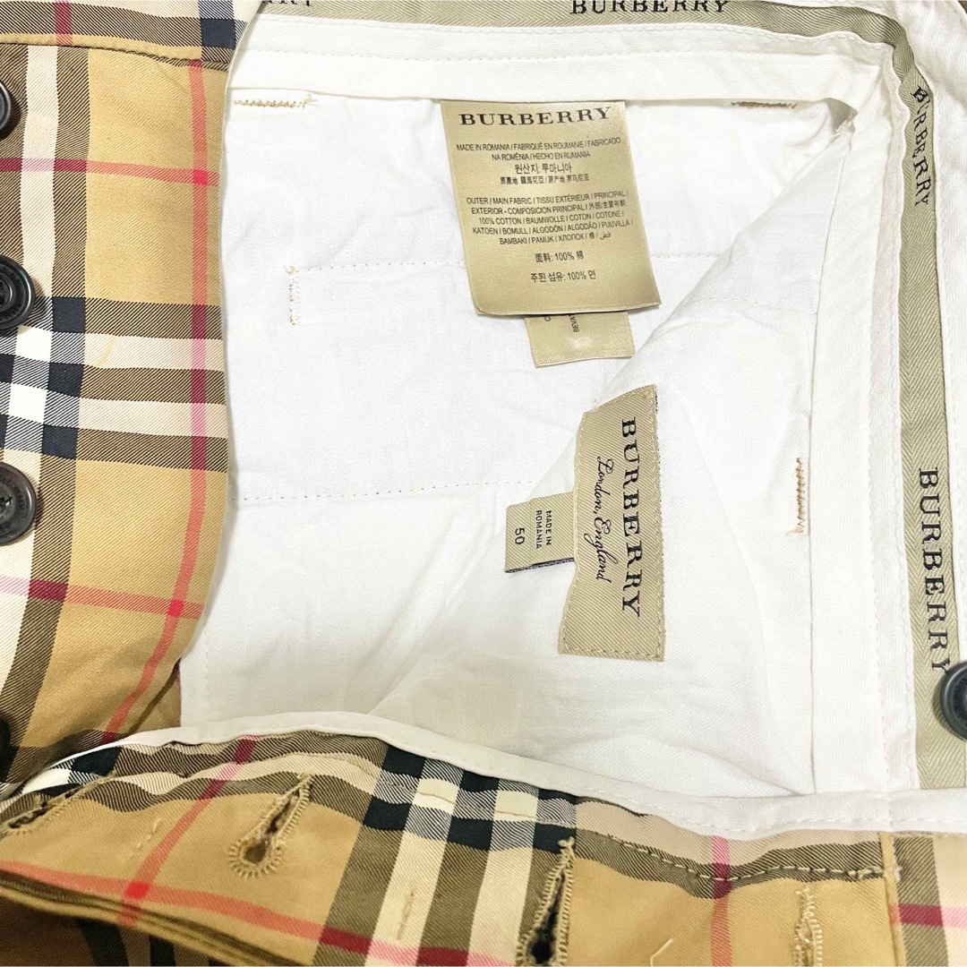 BURBERRY(バーバリー)の美品 バーバリー ノバチェック クロップドパンツ 50 メンズのパンツ(その他)の商品写真