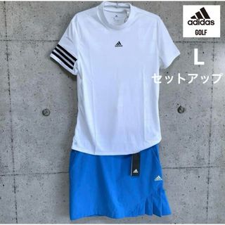 アディダス(adidas)のアディダスゴルフ【L】セットアップ 半袖シャツ＆スカート adidas(ウエア)