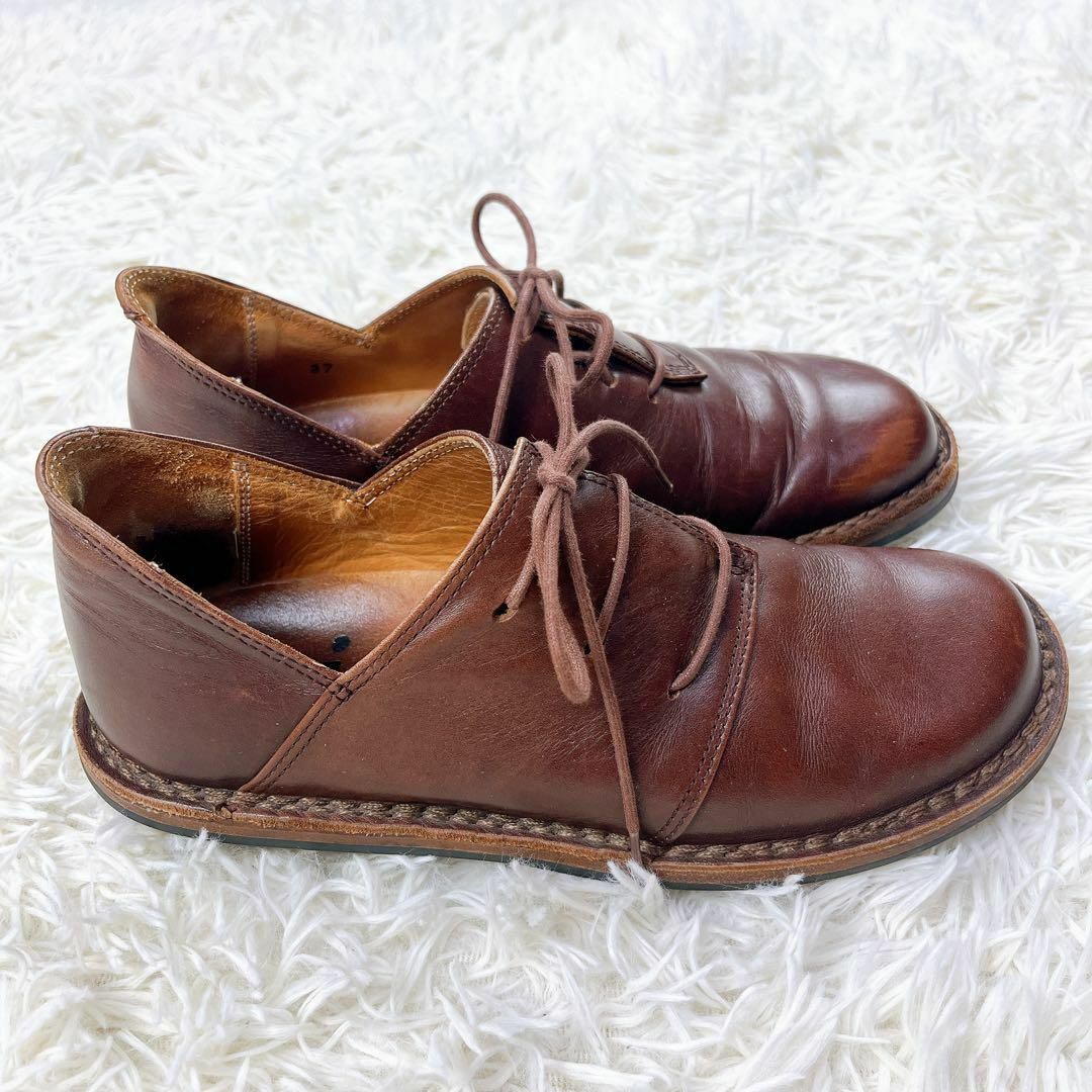 trippen(トリッペン)のtrippen トリッペン HAFERL ハーフェル ブラウン レースアップ レディースの靴/シューズ(ローファー/革靴)の商品写真