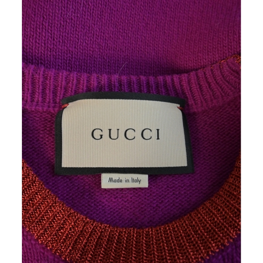 Gucci(グッチ)のGUCCI グッチ ニット・セーター -(M位) 紫 【古着】【中古】 レディースのトップス(ニット/セーター)の商品写真