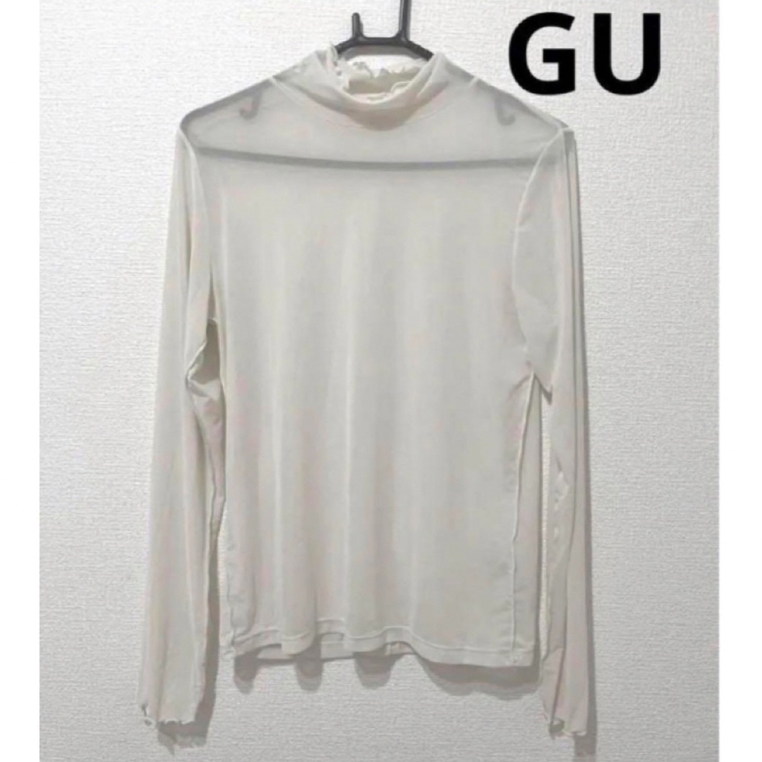 GU(ジーユー)のGU  シースルートップス　S レディースのトップス(カットソー(長袖/七分))の商品写真