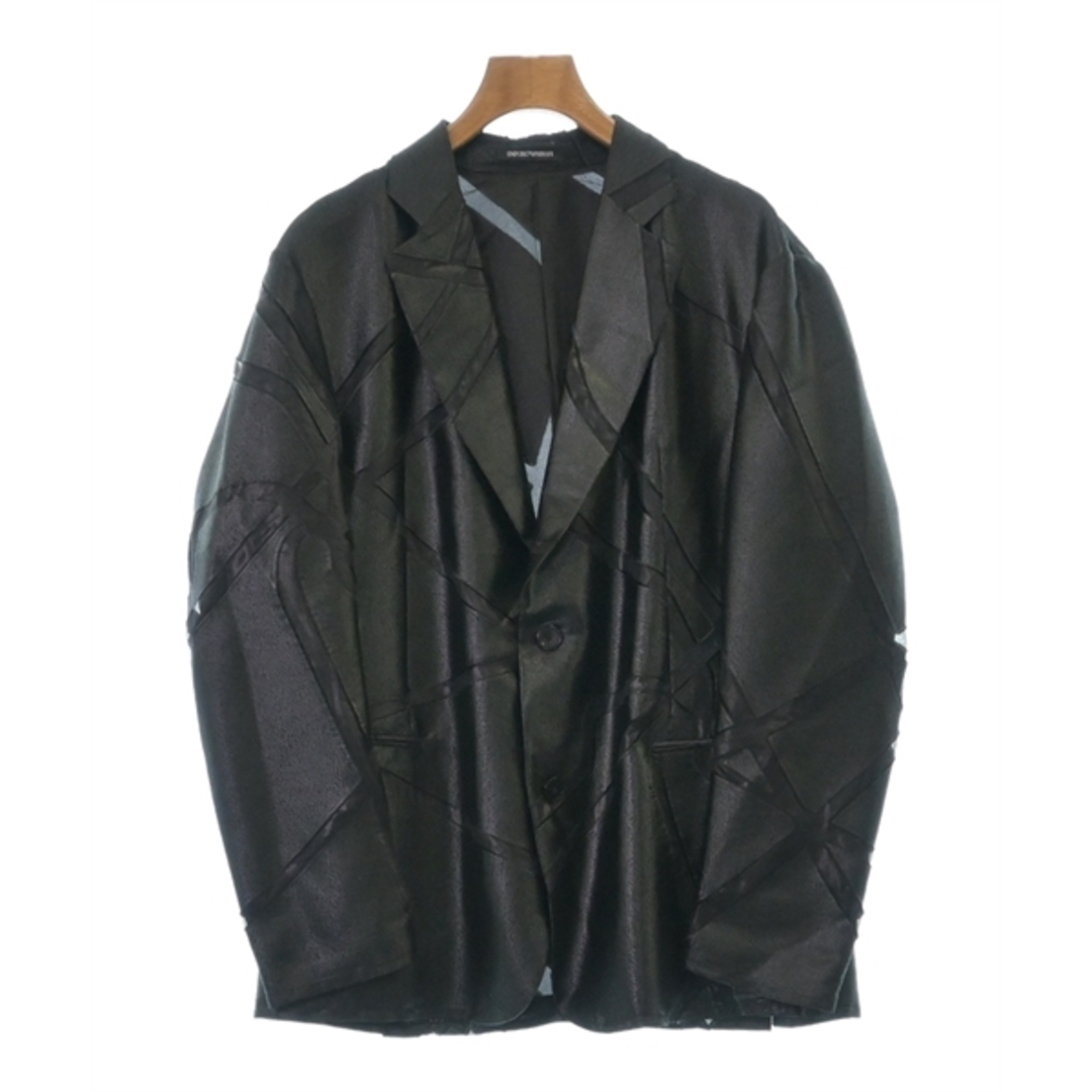 Emporio Armani(エンポリオアルマーニ)のEMPORIO ARMANI テーラードジャケット 1(S位) 黒 【古着】【中古】 メンズのジャケット/アウター(テーラードジャケット)の商品写真