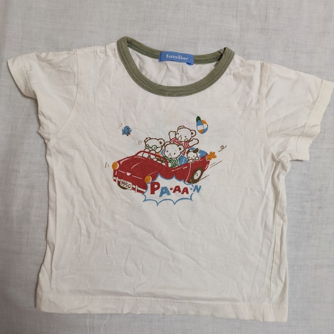 familiar(ファミリア)の110　ファミリア　おはなしTシャツ 車半袖 キッズ　男の子 キッズ/ベビー/マタニティのキッズ服男の子用(90cm~)(Tシャツ/カットソー)の商品写真