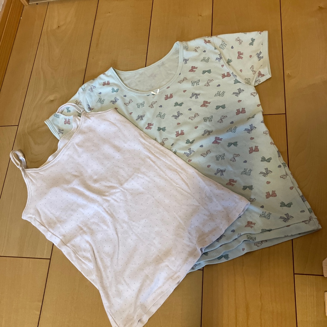 肌着　2枚セット キッズ/ベビー/マタニティのキッズ服女の子用(90cm~)(下着)の商品写真