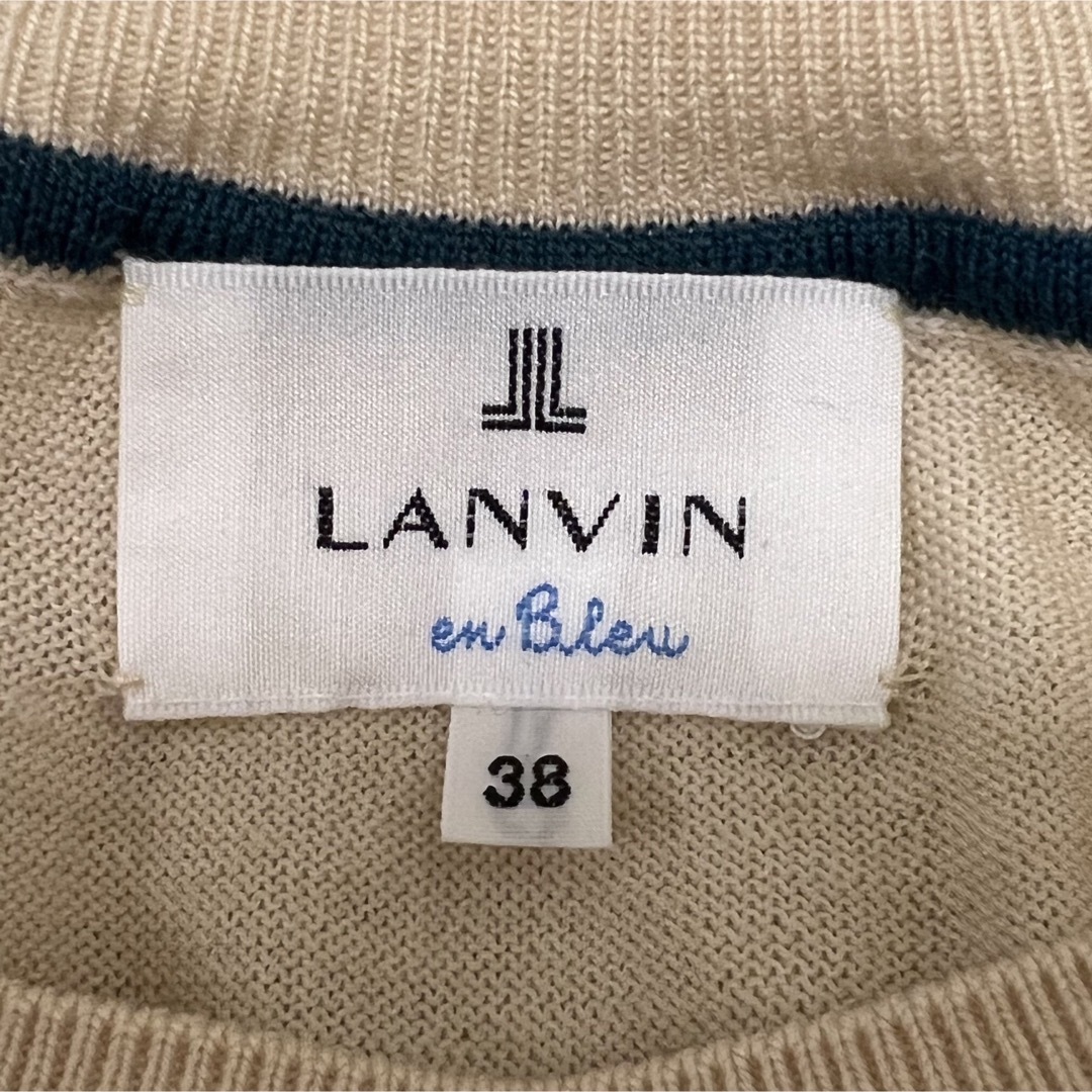 LANVIN en Bleu(ランバンオンブルー)の【お値下げ歓迎、即日発送】ランバンオンブルー　ニット　セーター　リボン　極美品 レディースのトップス(ニット/セーター)の商品写真