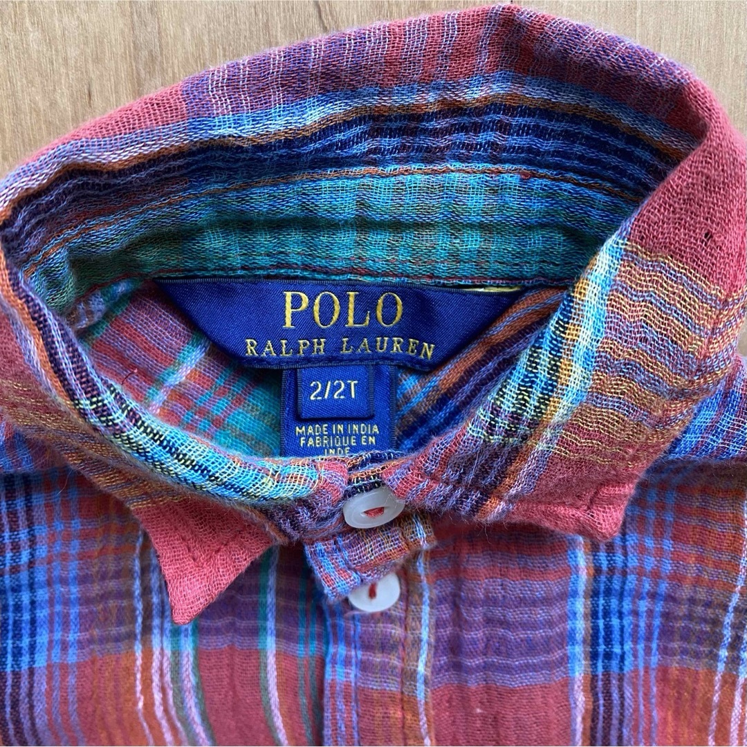 Ralph Lauren(ラルフローレン)のPolo by Ralph Lauren 半袖 ガーゼ シャツ ２／２Ｔ キッズ/ベビー/マタニティのキッズ服男の子用(90cm~)(ブラウス)の商品写真