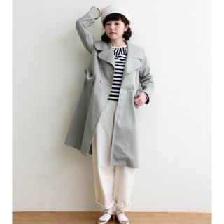 ドットアンドストライプスチャイルドウーマン(Dot&Stripes CHILDWOMAN)のnon様専用  TCツイル ビッグ衿コート(スプリングコート)