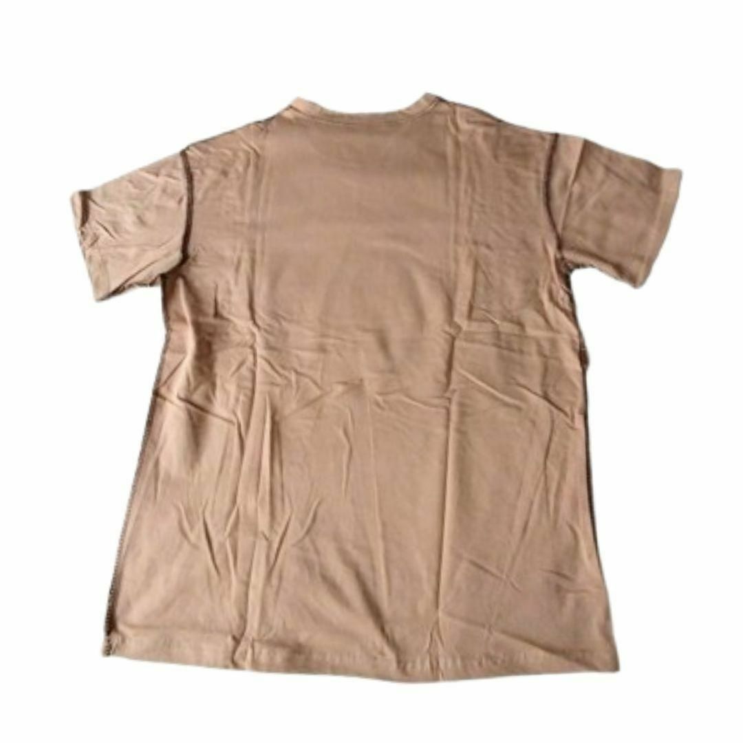 半袖Tシャツ 短パンセットアップ  上下セット カジュアル 無地 ベージュ 2L レディースのルームウェア/パジャマ(ルームウェア)の商品写真