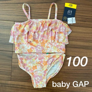 ベビーギャップ(babyGAP)の新品　baby GAP キッズ　 水着 セパレート 女の子 ビキニ 100センチ(水着)