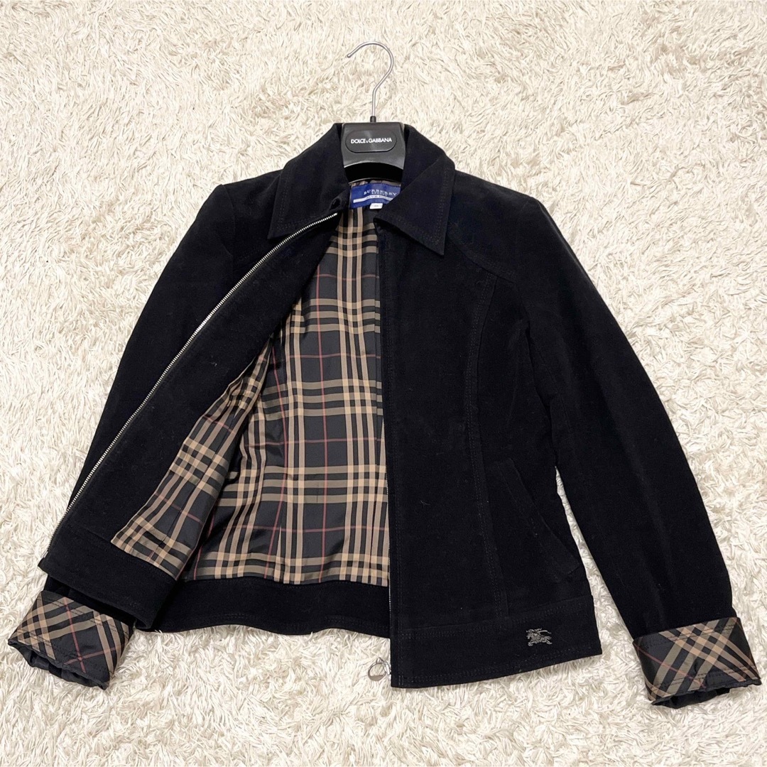 BURBERRY BLUE LABEL(バーバリーブルーレーベル)の【お値下げ歓迎、即日発送】バーバリーブルーレーベル　ブルゾン　チェック　極美品 レディースのジャケット/アウター(ブルゾン)の商品写真