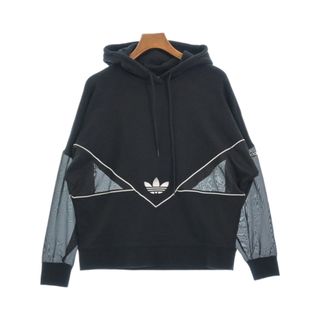 アディダス(adidas)のadidas アディダス パーカー XXL 黒 【古着】【中古】(パーカー)